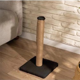 Resim AyrStore Beylini Çubuk Kedi Tırmalama Tahtası Peluş Kumaş Silinebilir Demonte 40 cm Siyah Renk 