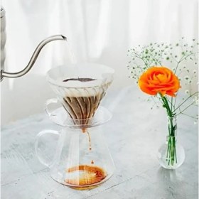 Resim V60 02 Cam Demleme Seti - Filtre Kâğıdı ve Ölçü Kaşığı ile 