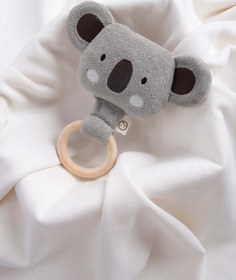 Resim Ahşap Saplı Diş Kaşıyıcı ve Gri Çıngırak Koala - Gri / One Size 