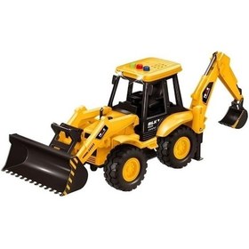 Resim Sürtmeli Sesli Ve Işıklı Buldozer Kepçe Oyuncak İş Makinesi Sarı 