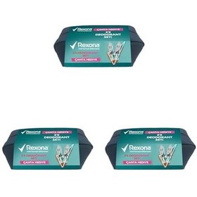 Resim Rexona Shower Fresh Deodorant 2x150ml Ve Çanta Seti 3 Paketi 