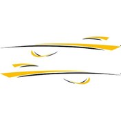 Resim Karavan Römork İçin Rv Camper Evrensel Vücut Sticker,sarı 