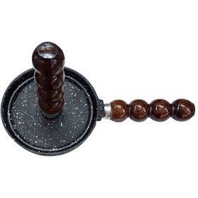 Resim Demir Döküm Hamburger Yapma Tavası Burger Press Siyah 