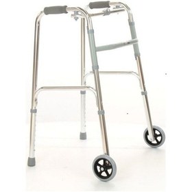 Resim Alüminyum Hareketli Tekerlekli Walker Hasta Yaşlı Yürüteci 