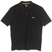 Resim Pique Polo Yaka Siyah T-Shirt 