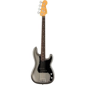 Resim Fender 0193930755 American Professional II Precision Bass Gitar (Mercury) | Modern Mercury Renk Gülağacı Klavye ve Üstün Çalım Konforu 