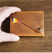 Resim Sumerian Leather Craft Minimalist Deri Cüzdan 