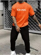 Resim Unisex Chance Baskılı Eşofman Takımı Turuncu 