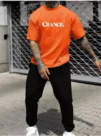 Resim Unisex Chance Baskılı Eşofman Takımı Turuncu 