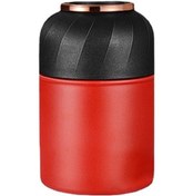 Resim Teltree Çocuklar İçin 500ml Çift Kapaklı Paslanmaz Çelik Termos Siyah 