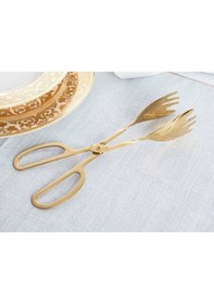 Resim Royking Makas Maşa Salata Servisi Parlak Gold Dst 016 
