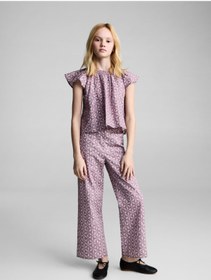 Resim MANGO Kids Desenli pamuklu bluz 