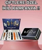 Resim Powerbank Aynalı Bluetooth Kulaklık Ve Akıllı Saat Seti ANC Özelliği Dokunamatik 