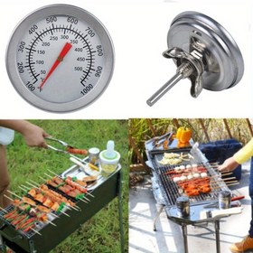Resim Yüksek Hassasiyetli Paslanmaz Çelik BBQ Izgara Termometresi 50-500°C (-58-932°F) Kırmızı Gösterge - Kolay Klipsli Prob, Mangallar, Tütsüler, Kamp Ateşi & Açık Hava Pişirme için - Dayanıklı Metal Sıcaklık Ölçer, Kamp Ateş Aracı, Kompakt Tasarım, Güvenilir Performans, Tütsü Uzmanları İçin 