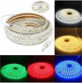 Resim 220 Volt Hortum Led Gün Işıgı 3 Metre Şerit Led 220v Led Aydınlatma + Fiş 3m 