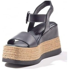 Resim Mammamia D24ys-1745 Yüksek Taban Dolgu Kadın Deri Sandalet 001 