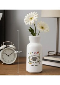 Resim Bk Gift Kişiye Özel Öğretmenler Günü Tasarımlı Seramik Vazo-2, Ev Hediyesi, Öğretmene Hediye Kobitmeyencom35083 Bk Gift 