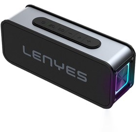 Resim Lenyes S856 RGB Işıklı Mikrofonlu Bluetooth Speaker Hoparlör v5.0 Siyah 