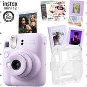 Resim Instax mini 12 Lila Fotoğraf Makinesi-30'lu Film-Albüm-Mandal-Çerçeve ve Kılıf Mega Set 3 
