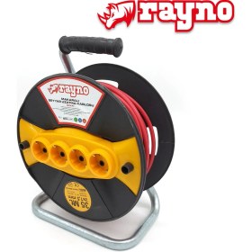 Resim Rayno Seyyar Makaralı Uzatma Kablosu 3x1,5mm 35 mt - 7002 