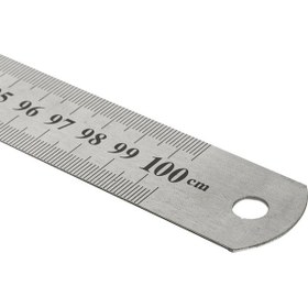 Resim Paslanmaz Çelik Cetvel Ön Yüzü Cm / Arka Yüzü İnch 100cm 100 M 