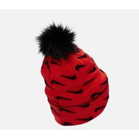 Resim Nike Sportswear Peak SC Swoosh Graphics and Faux Fur Pompom Detail (Girls') Çocuk Bere 