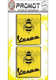 Resim Vespa 3d Damla Logo 2 Li Sticker 5 