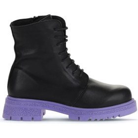 Resim Bueno Shoes Siyah Lila Deri Kadın Topuklu Bot 01WZ1405 01WZ1405 