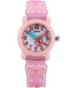 Resim Rogfer Jnew A335-86228 Çocuk Karikatür 3d Aşk Kelebek Silikon Su Geçirmez Kuvars İzle Pembe Kabuk Pembe Kemer Çok Renkli Çok Renkli 