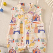 Resim Zhidun Seçilmiş +1parça Yönlü Kule Komik Geniş Omuz Yaz Harajuku Sevimli Unisex Bebek Yaz İnce Moda Tek Parça Sui, Açık Hava İçin 