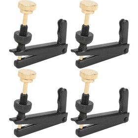 Resim 4 Adet Keman İnce Ayar Aleti 3/4 4/4 Viyolonsel Parçaları Tel Aletleri Yedek Enstrüman Aksesuarları Siyah 