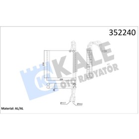 Resim KALE EVAPORATÖR RENAULT LOGAN SANDERO 352240 EGP 