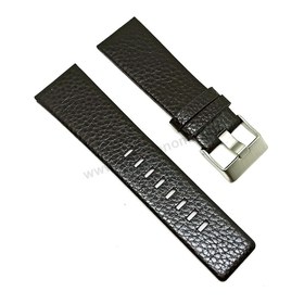 Resim Fits/For Diesel DZ1431 Studio Mixer - 26mm Black Genuine Leather Replacement Watch Strap Band Belt 