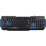 Resim Hytech HYK-46 GAMY Siyah USB Mavi Tuşlu Q Gaming Oyuncu Klavyesi 