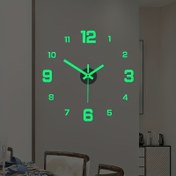 Resim 1 adet İskandinav Tarzı Sessiz Yaratıcı Kendinden Yapışkanlı Duvar Saati, DIY Akrilik Dijital Duvar Stickerı, Karanlıkta Işık Fonksiyonu ile Dekoratif, Mükemmel Sevgililer Günü Hediyesi, Pille Çalışır (AA Dahil Değil), Oturma odası ve yatak odası için uygun 