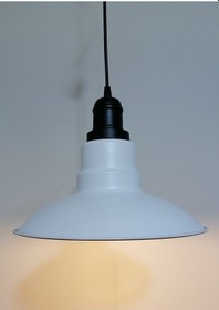 Resim Rioligh Retro Beyaz Içi Beyaz Tekli Metal Sarkıt Çap: 30Cm 