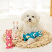 Resim Sevimli Tavşan Tasarımı Sıkıcı Lateç Köpek Çiğneme Oyuncakları, Dayanıklı Köpek Diş Çıkarma Oyuncakları, Hayvan Desenli, Küçük Irklar İçin 