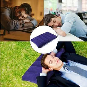 Resim Yetişkinler için 2'li Şişme Kamp Yastığı Seti - 46.99cm x 30.48cm Hızlı Kuruyan PVC Kare Tasarım, Sırt Çantası Seyahati, Doğa Yürüyüşü ve Hava Yolculuğu İçin Kompakt Dış Mekan Uyku Yastığı (5.08cm Yeşil) (5.08cm Mavi) (Gri ve Mavi'den 1'er Adet) 