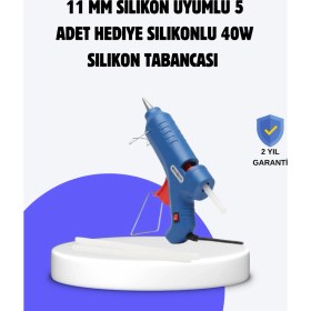 Resim Sıcak Mum Tabancası 40W 5 Silikon Hediyeli Kolay ve Hızlı Yapıştırma 