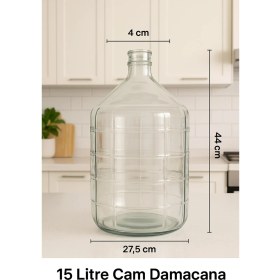 Resim UltraMint 15L Cam Damacana Su Sebili Pompa ve Cihaz Uyumlu Kapak Hediyeli 