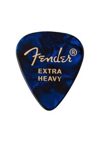 Resim Fender 1980351602 Premium Celluloid Blue Moto Extra Heavy Gitar Penası 12'li Ekstra Sert Kalınlık Maksimum Güç Ve Hız İçin Mavi İnci Desen 