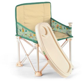 Resim Minimono Büyük Boy Katlanır Portatif Mama Sandalyesi - Bej-Karnaval 