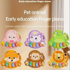 Resim 6 Stil Sevimli Hayvan Bebek Piyano Oyuncak - Renkli Tuşlar ve Hayvan Karakterleri ile 1-5 Yaş Çocuklar için Dokunmatik Eğitici Müzikal Öğrenme Oyuncağı, Motor Beceriler ve Bilişsel Gelişim İçin Duyusal Oyuncak, Güvenli Bebekler İçin 