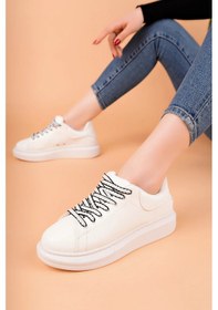 Resim Luis A Costa Lc107 Beyaz Bağcıklı Kadın Ayakkabı Renkli 