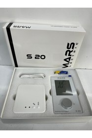 Resim Mars ELEKTİK S20 Kablosuz Dijital Oda Termostatı Beyaz Her Kombiye Uyumlu 