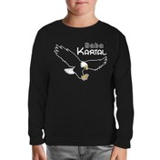 Resim Baba Kartal Siyah Çocuk Sweatshirt 