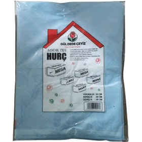 Resim Gül Dede Çeyiz Yorgan Hurcu Sandık Tipi 90x50x50cm - Mavi 