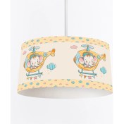 Resim instababyrooms Fil Helikopter Desenli Çocuk Odası Dijital Baskılı Sarkıt Avize 