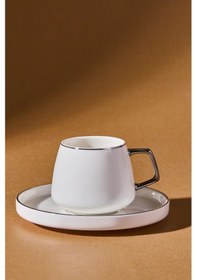 Resim Karaca Streamline Saturn 6 Kişilik Kahve Fincanı Takımı 100 ml Platin 