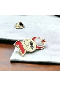 Resim Yüzüncü Yılımıza Özel Atatürk Lü Yaka Rozeti Gümüş 